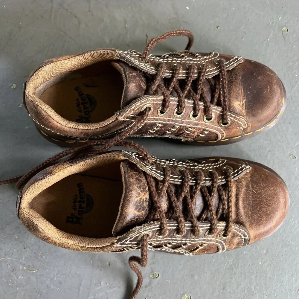 Dr. Martens Keith Chucky Distressed Leather Men's Shoes Brown UK 6 US 7 Docs